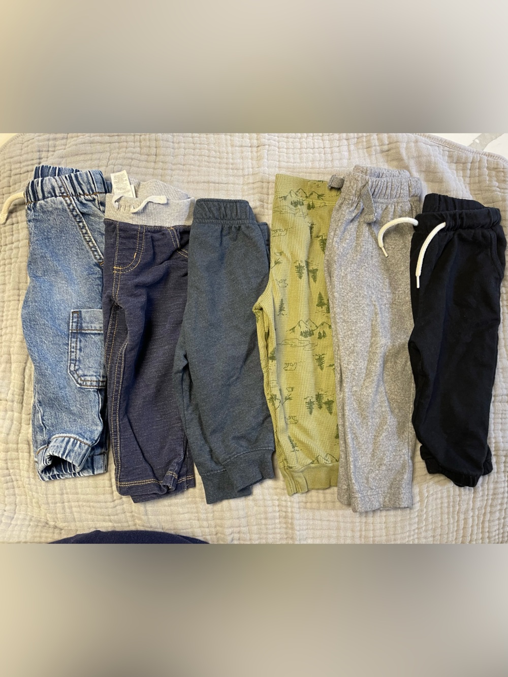 Kids Elastic Waist Jogger Pants Bundle - Assorted Colors